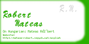 robert mateas business card